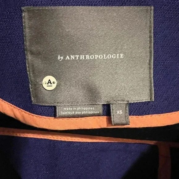 Anthropologie Wellesley Pleated Peacoat in Navy Blue - Women's Size Extra Small - Picture 6 of 10